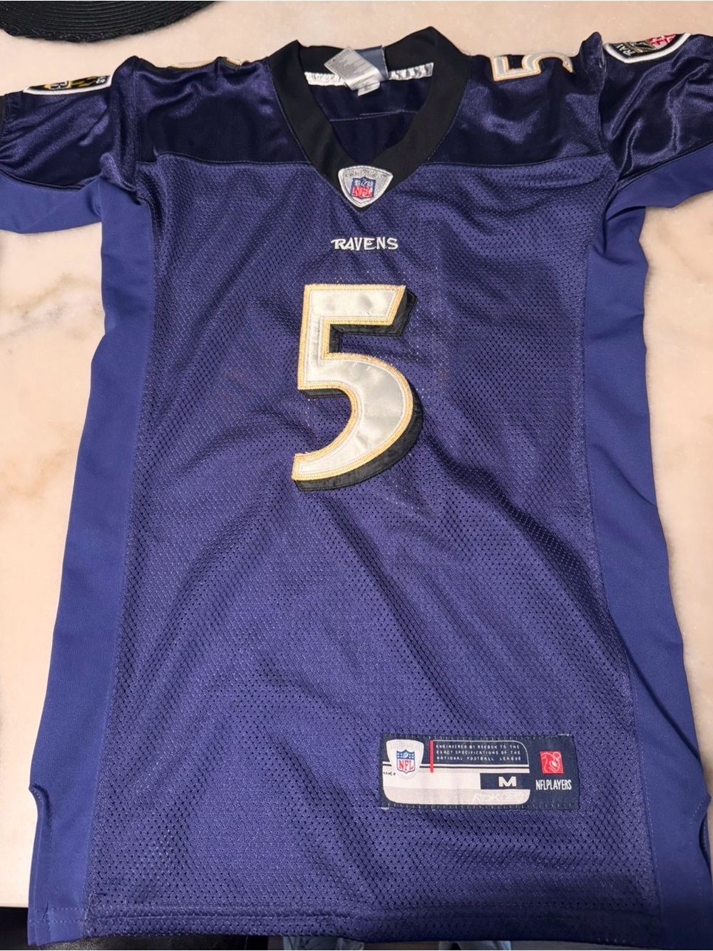 NFL Baltimore Ravens Purple and Black #5 Football Jersey
